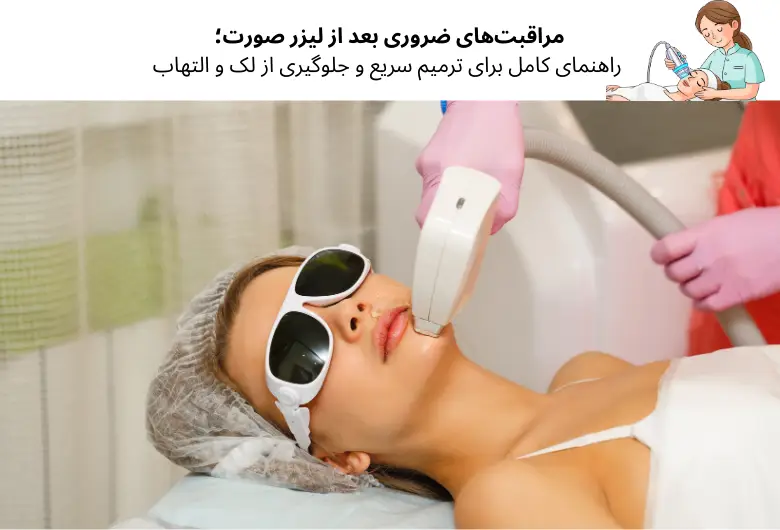مراقبت‌های ضروری بعد از لیزر صورت؛ راهنمای کامل برای ترمیم سریع و جلوگیری از لک و التهاب | مجله دافی